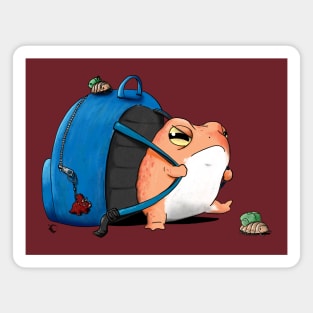 Backpack back to school Frog Magnet